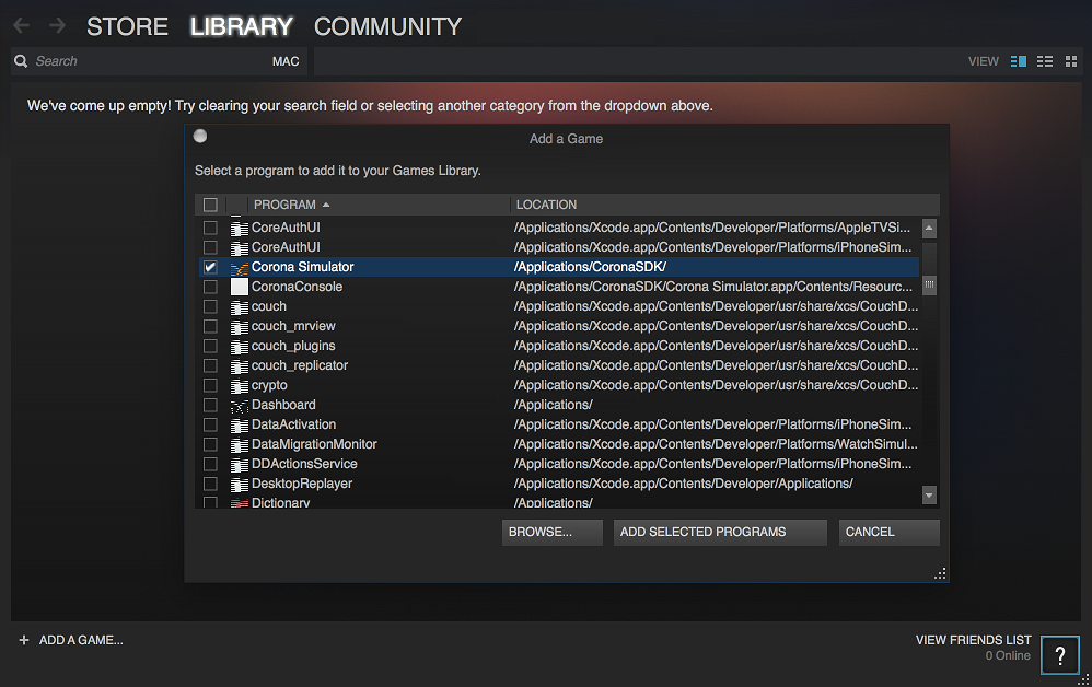 default mac key for steam overlay